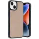 Apple iPhone 14 Kılıf Aras Deri Kapak - Pudra