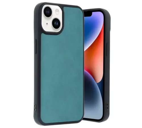 Apple iPhone 14 Kılıf Aras Deri Kapak - Açık Yeşil