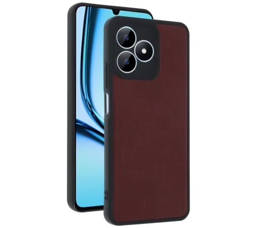 Realme Note 50 4G Kılıf Aras Deri Kapak - Bordo