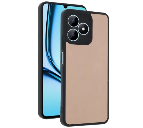 Realme Note 50 4G Kılıf Aras Deri Kapak - Pudra