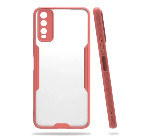 Vivo Y11S Kılıf Platin Silikon - Pembe