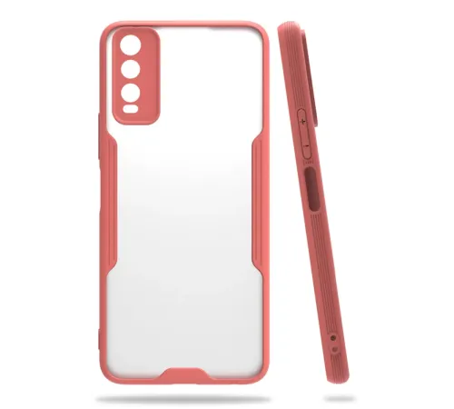 Vivo Y11S Kılıf Platin Silikon - Pembe