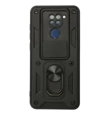 Xiaomi Redmi Note 9 Kılıf Pars Lens Yüzüklü Silikon - Siyah