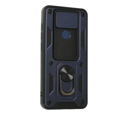 Xiaomi Redmi Note 9 Kılıf Pars Lens Yüzüklü Silikon - Lacivert