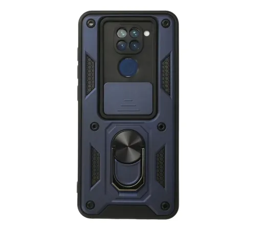Xiaomi Redmi Note 9 Kılıf Pars Lens Yüzüklü Silikon - Lacivert