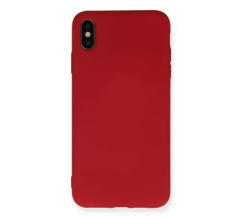 Apple iPhone XS Max Kılıf Nano içi Kadife Silikon - Kırmızı