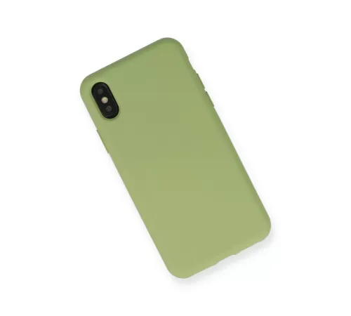Apple iPhone XS Max Kılıf Nano içi Kadife Silikon - Yeşil