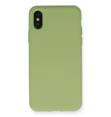 Apple iPhone XS Max Kılıf Nano içi Kadife Silikon - Yeşil