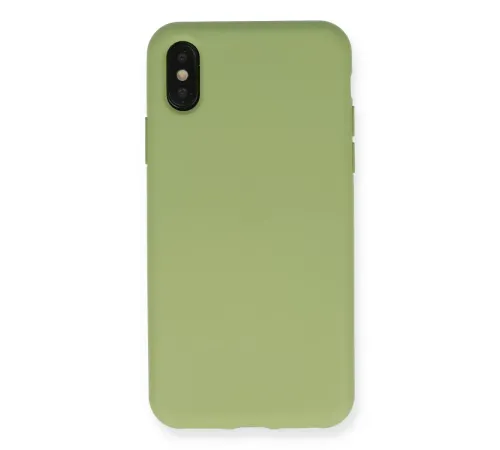 Apple iPhone XS Max Kılıf Nano içi Kadife Silikon - Yeşil