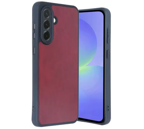 Samsung Galaxy A15 4G Kılıf Aras Deri Kapak - Bordo