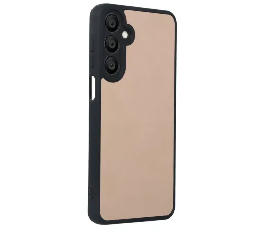 Samsung Galaxy A55 5G Kılıf Aras Deri Kapak - Pudra