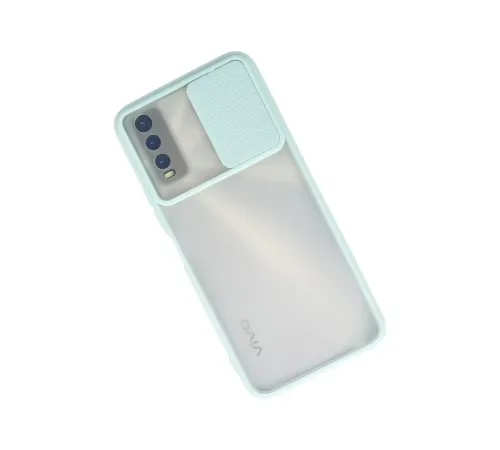 Vivo Y11S Kılıf Palm Buzlu Kamera Sürgülü Silikon - Turkuaz