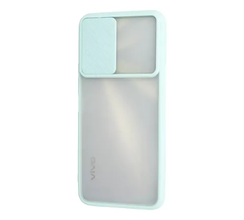 Vivo Y11S Kılıf Palm Buzlu Kamera Sürgülü Silikon - Turkuaz