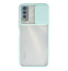 Vivo Y11S Kılıf Palm Buzlu Kamera Sürgülü Silikon - Turkuaz