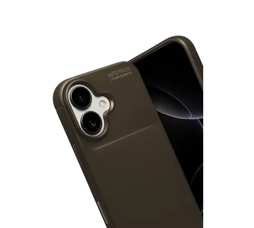 Apple iPhone 17 Auto Focus Karbon Kapak - Kahverengi