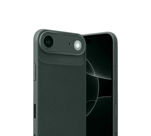 Apple iPhone 17 Air Auto Focus Karbon Kapak - Koyu Yeşil