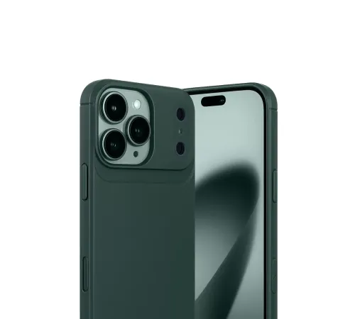 Apple iPhone 17 Pro Max Auto Focus Karbon Kapak - Koyu Yeşil
