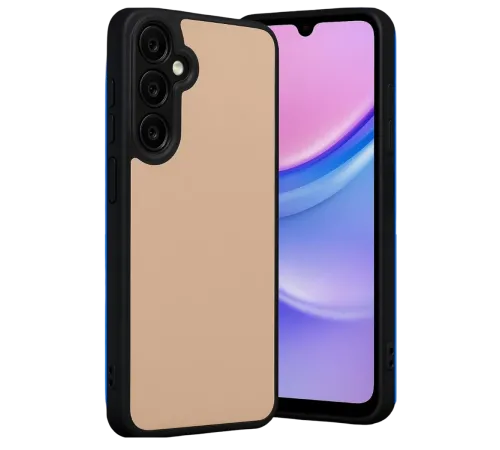 Samsung Galaxy M15 Kılıf Aras Deri Kapak - Pudra