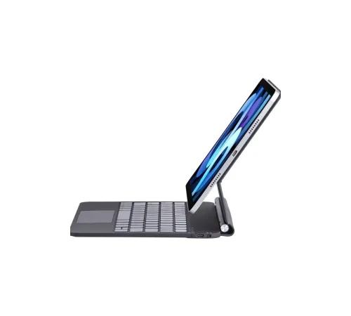 Apple iPad Pro 13 (2024) Kılıf X9P Magic Manyetik Klavyeli Tablet Kılıfı - Siyah