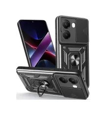 Xiaomi Poco X7 Pro Kılıf Pars Lens Yüzüklü Silikon - Siyah