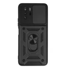 Xiaomi Poco X3 GT Kılıf Pars Lens Yüzüklü Silikon - Siyah