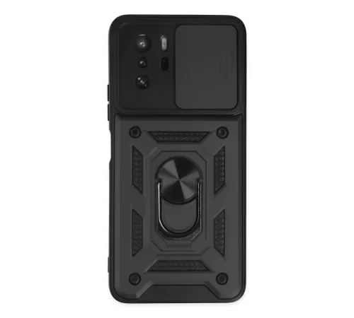 Xiaomi Poco X3 GT Kılıf Pars Lens Yüzüklü Silikon - Siyah