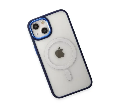 Apple iPhone 15 Pro Kılıf Room Magneticsafe Silikon - Lacivert