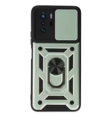 Xiaomi Poco X3 GT Kılıf Pars Lens Yüzüklü Silikon - Yeşil