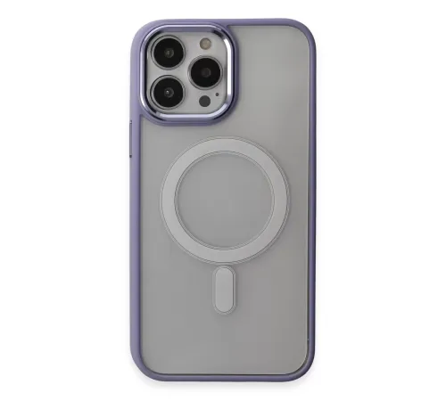 Apple iPhone 15 Pro Max Kılıf Room Magneticsafe Silikon - Lila
