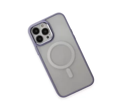 Apple iPhone 15 Pro Max Kılıf Room Magneticsafe Silikon - Lila
