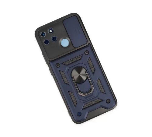 Realme C25Y Kılıf Pars Lens Yüzüklü Silikon - Lacivert
