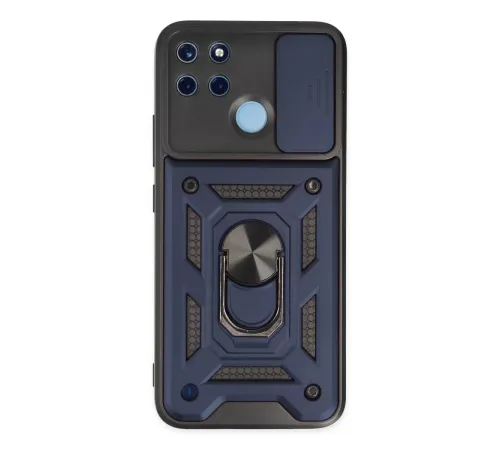 Realme C25Y Kılıf Pars Lens Yüzüklü Silikon - Lacivert