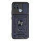 Realme C25Y Kılıf Pars Lens Yüzüklü Silikon - Lacivert