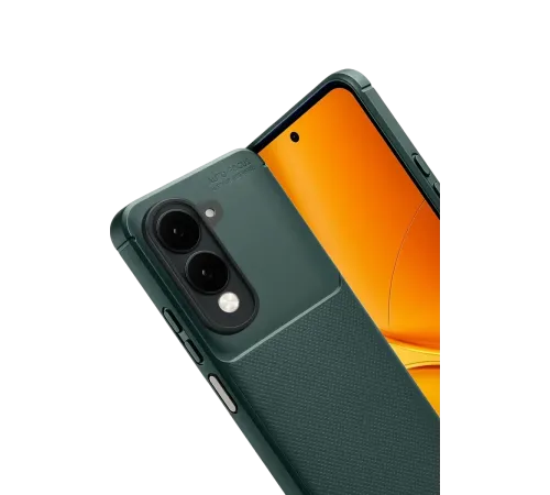 Vivo Y29S Auto Focus Karbon Kapak - Koyu Yeşil