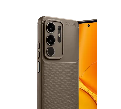 Vivo Y29 4G Auto Focus Karbon Kapak - Kahverengi
