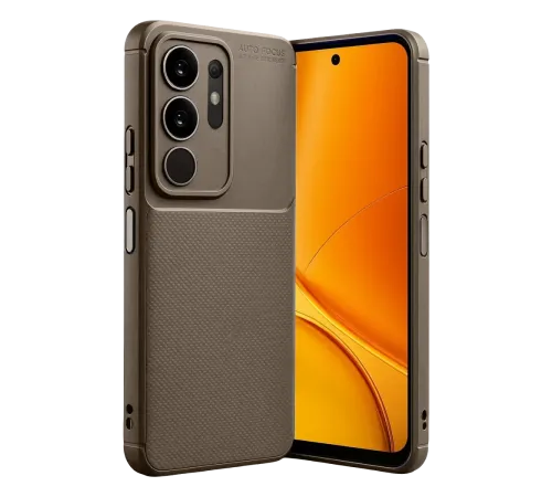 Vivo Y29 4G Auto Focus Karbon Kapak - Kahverengi