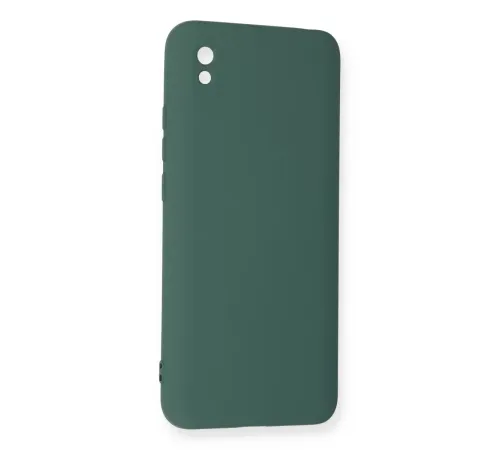 Xiaomi Redmi 9A Kılıf Nano içi Kadife Silikon - Koyu Yeşil