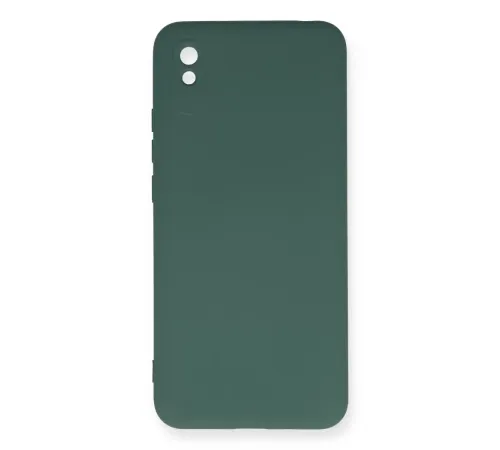 Xiaomi Redmi 9A Kılıf Nano içi Kadife Silikon - Koyu Yeşil
