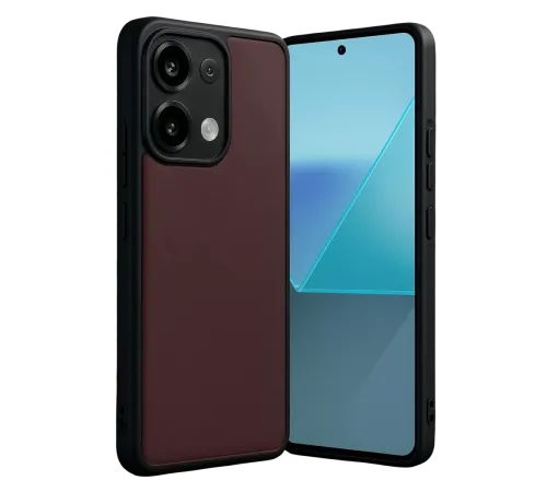 Xiaomi Redmi Note 13 4G Kılıf Aras Deri Kapak - Bordo
