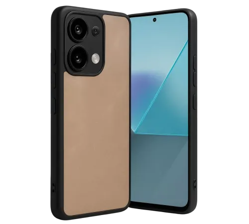 Xiaomi Redmi Note 13 4G Kılıf Aras Deri Kapak - Pudra