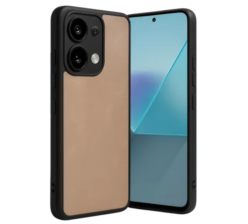 Xiaomi Redmi Note 13 4G Kılıf Aras Deri Kapak - Pudra
