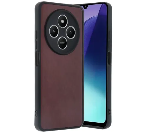 Xiaomi Redmi 14C Kılıf Aras Deri Kapak - Bordo