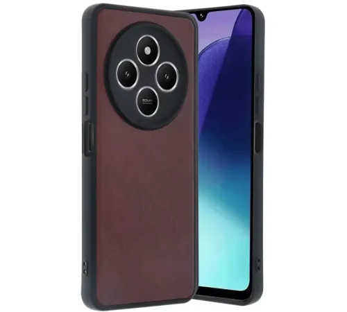 Xiaomi Redmi 14C Kılıf Aras Deri Kapak - Bordo