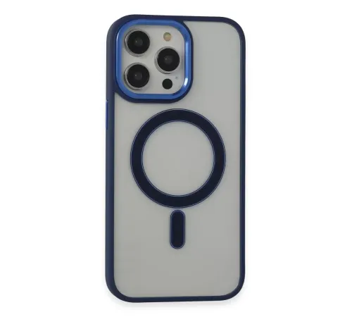 Apple iPhone 15 Pro Max Kılıf Room Magneticsafe Silikon - Lacivert