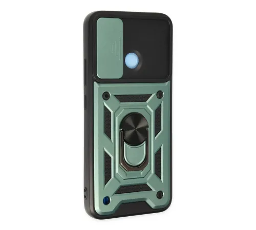Realme C25Y Kılıf Pars Lens Yüzüklü Silikon - Yeşil