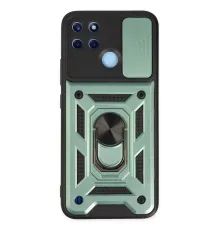 Realme C25Y Kılıf Pars Lens Yüzüklü Silikon - Yeşil