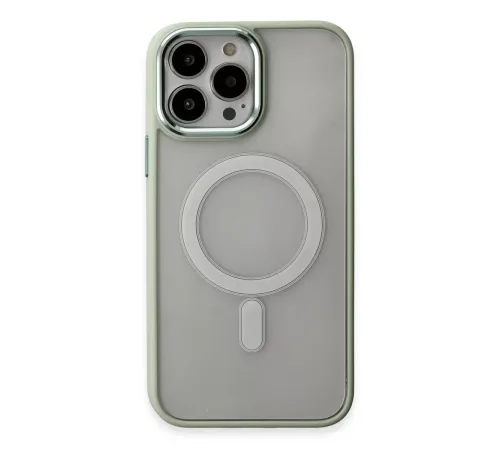 Apple iPhone 15 Pro Max Kılıf Room Magneticsafe Silikon - Su Yeşili