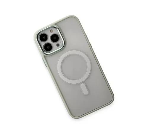 Apple iPhone 15 Pro Max Kılıf Room Magneticsafe Silikon - Su Yeşili
