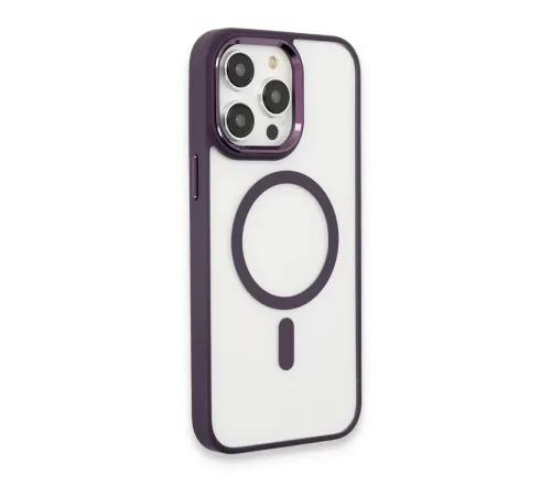Apple iPhone 15 Pro Max Kılıf Room Magneticsafe Silikon - Derin Mor