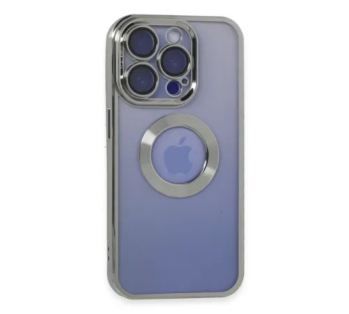 Apple iPhone 15 Pro Kılıf Slot Silikon - Gümüş